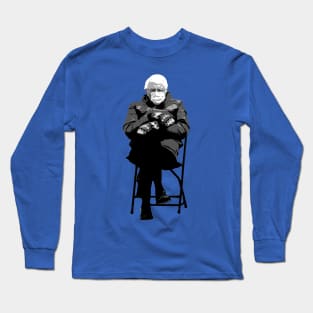 Sanders sitting in a folding chair Long Sleeve T-Shirt